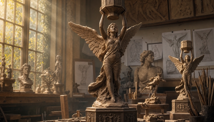 Which talented French sculptor designed the iconic, original Jules Rimet gold trophy statuette?