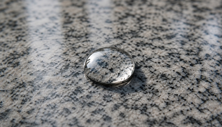 What simple 15-minute test tells you if your stone countertop needs to be resealed?