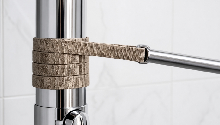 What specialty wrench uses a heavy-duty polyester strap to spin chrome kitchen fixtures without scratching the polished metal?