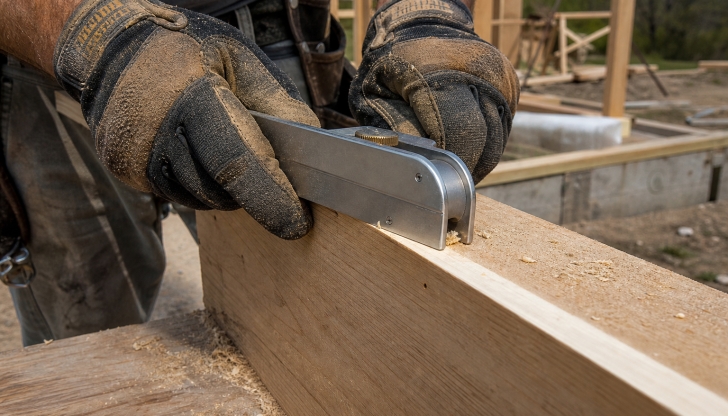 What small hand tool has a curved vertical lip on one side to finish the outer rounded margins of a sidewalk slab?